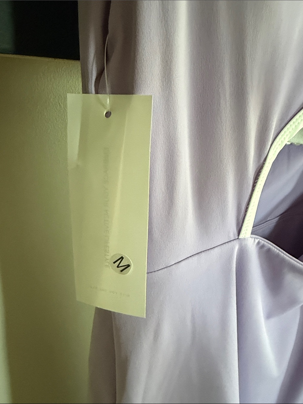 Lilac Tennis Dress with White Trim with built in shorts - Picture 4 of 4